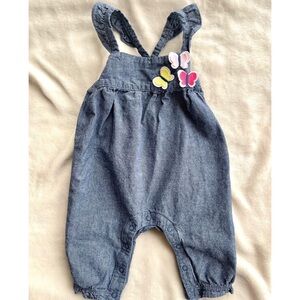 🌸2/$20-Gymboree Butterfly Overalls, 0-3 months